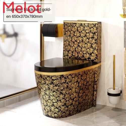 Luxury black gold toilet ceramic creative toilet toilet European toilet pit distance minimum 180, maximum 450 Customizable