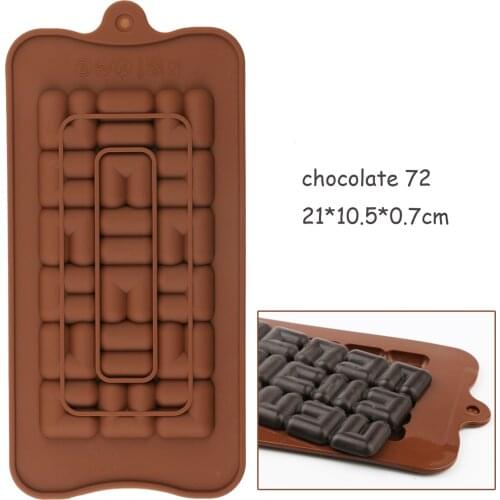 Silicone Chocolate Mold Food Grade Silicone Non-stick Large Squer Mold For chocolate bar party Cake decoratio candy DIY Baking