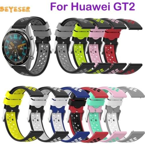 For GT2 46mm Strap Silicone Watchband For Garmin Vivoactive4/Huawei GT2e/Pro Smartwatch Sport Bracelet 22mm Wristband Correa