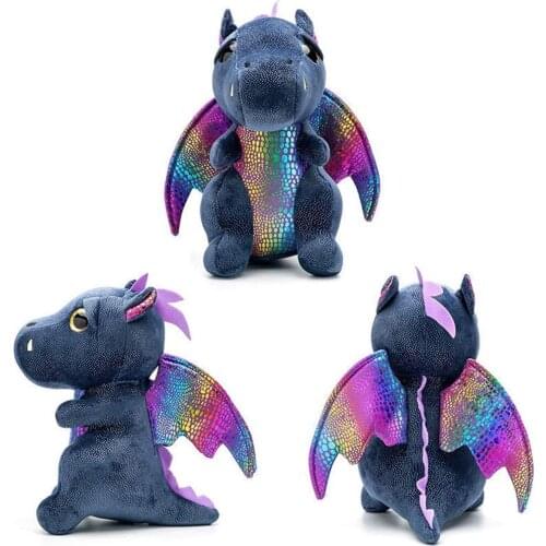 Super realistic stuffed animals multi-colored sky overlord fire-breathing dragons, boys favorite birthday gift