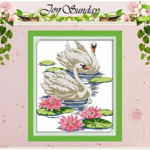 Swan Lover Patterns Counted Cross Stitch 11CT 14CT Cross Stitch Sets Wholesale Chinese Cross-stitch Kits Embroidery Needlework