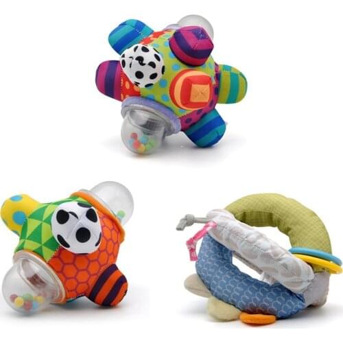 Funny Little Loud Bell Ball Rattles Toy Develop Baby Intelligence Grasping Toy Infant Hand Bell Rattle Baby Educational Toy