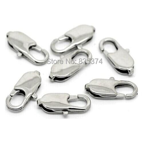 11mm 316L Stainless Steel Rectangle Lobster Clasp Accessories Jewelry Findings For DIY Handmade Repair