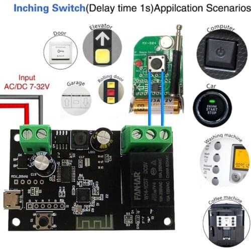 1/2/4CH Tuya APP Wifi Wireless DIY Smart Switch Module Remote Control Smart Home Garage Universal Remote Relay Alexa Google Home