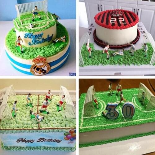 1 Set Football Game Cake Topper Birthday Cake DIY Gifts Cake Tools Kids Doll Toy Home Decor Soccer Baking Cupcake Party Supplies