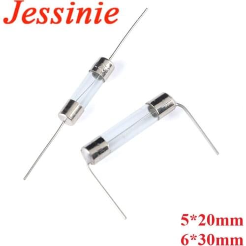 10pcs 5x20 6x30 Fast Quick Blow Glass Tube Fuse with Pin 5*20mm 6*30mm 1A 2A 3A 4A 5A 6.3A 10A 12A 15A 20A 250V