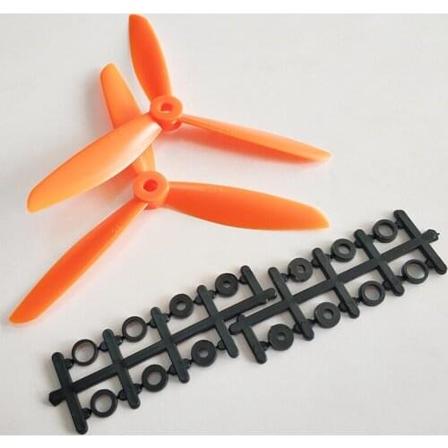 6045 3-Blade Propeller 6*4.5*3 Prop Orange Props CW CCW For QAV250 Multicopter