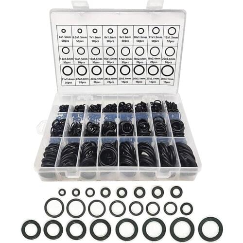 JFBL Hot 740Pcs Rubber O Ring Assortment Kits 24 Sizes Sealing Gasket Washer for Automotive Repair, Plumbing and Faucet, O-Rings