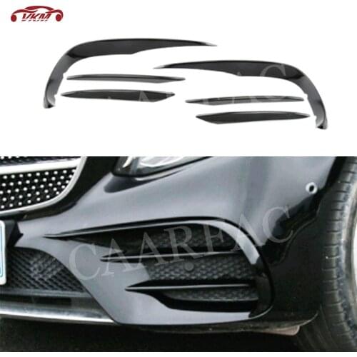 ABS Gloss Black Front Bumper Splitters Aprons For Mercedes Benz E Class C238 E200 E300 E400 E500 E53 E63 coupe 2 Door 2017-2019