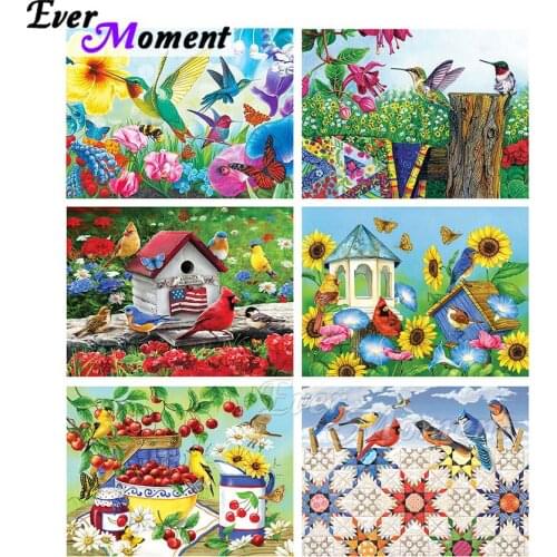 Ever Moment Diamond Painting Bird Home And Sunflower Diamond Display Embroidery DIY Rhinestones Pictures New Arrivals ASF2170