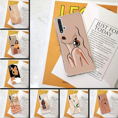 Silicone Case For Huawei Honor 8A Pro 8S V20 Soft Art Girl Aesthetic Pink Cover For Huawei Honor 10i 20i 20 Lite Pro Phone Case
