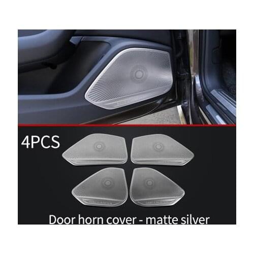 For AUDI A4L 2017 2018 stainless steel door horn cover matte silver chrome molding trim 4pcs