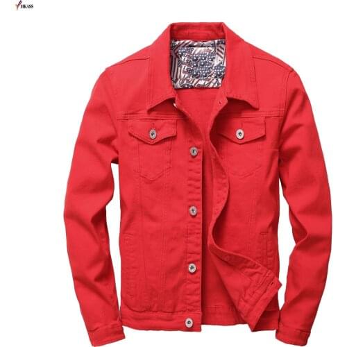 Mens Casual Jean Jacket Slim Men Fits Denim Jacket Solid Male Cotton Coat Men Cowboy Fashion Brand Clothing Sudaderas Mujer 3XL