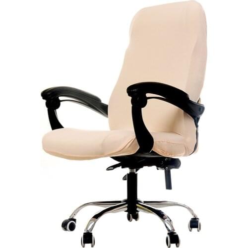 3 Sizes Office Elastic Chair Cover Anti-dirty Removable Chair Covers for Computer Chair 4 Solid Colors Meeting Room Seat Cover