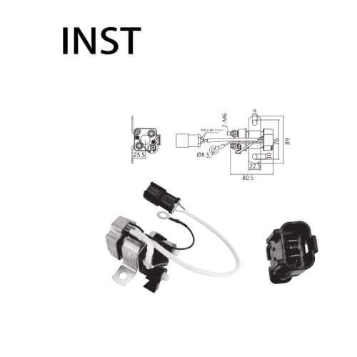 ELECTROMAGNETIC SWTICH SOLENOID FOR 24V 75A 0-25000- 7963 8D10