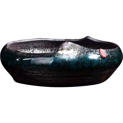 Succulent Pot Chinese Style Ceramic Succulent Planter Pots Bonsai Holder Container Living Room Home Decoration Dropshipping