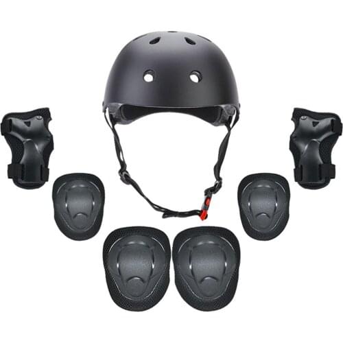 NEW Universal 7-pieces Protective Gear Set Kids Skating Protective Gear Knee Elbow Wrist Protection Bicycle Bikle Helmet