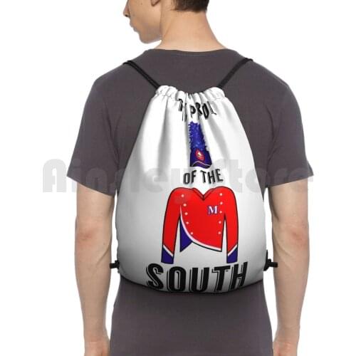 Band Sticker 2 Backpack Drawstring Bags Gym Bag Waterproof Ole Miss University Mississippi Marching Band Pride South