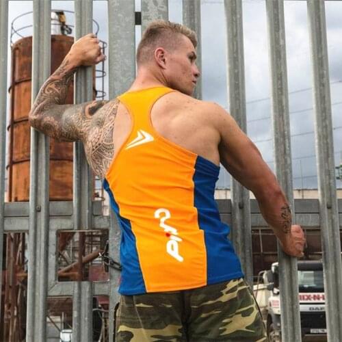 2021 Summer Brand Fitness Tank Top Men Bodybuilding Clothing Gyms undershirt Men Shirt slim quick-drying fashion Sports Vest