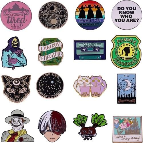 Horror Joker Hard Enamel Pins Magic Tarot Brooches Women Men Lapel Badges Backpack Collar Fashion Jewelry Gifts For Kids Friend