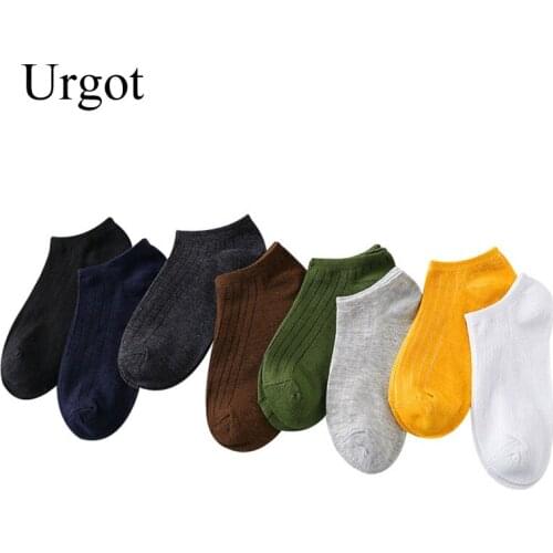 Urgot 10 Pairs Mens Socks Spring Summer Korean 8 Color Fashion Invisible Boat Sock Breathable Japanese College Style Socks Mieas