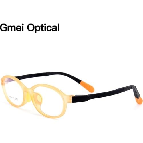 Gmei Optical Healthy Kids Eyewear Ultra-light Flexible TR90 Silica Gel Comfortable Safe Full Rim Kids Spectacles Frames CX68004