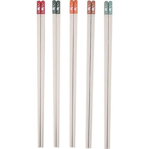 A Pair Rabbit Chopsticks White PET Fiberglass Fast Food Noodles Hashi Chopstick Japanese Dishes Kitchen Tableware Food Devices