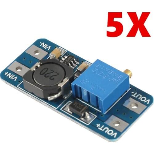 5pcs/lot MT3608 DC-DC Step Up Converter Booster Power Supply Module Boost Step-up Board MAX output 28V 2A