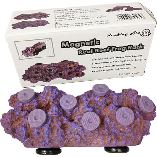 Reefing Art Aquarium Marine Fish Tank Magnetic Real Reef Frag Rack with 30pcs Plugs