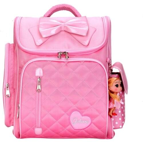 FashionOrthopedic Breathable Girls Primary bags for Butterfly heart Children Backpacks for Girls School Bags 1-4 Grades Mochila