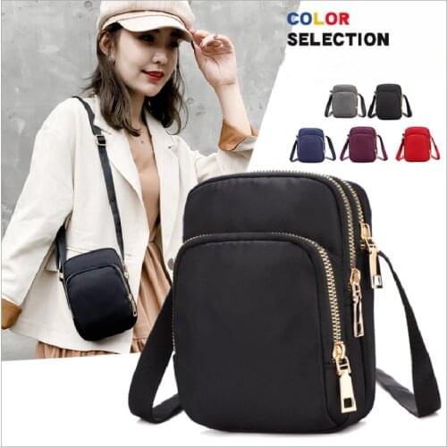 Female Backpacks New Nylon Waterproof Mini Square Bags Casual Fashion Solid Color Zipper Crossbody Coin Bag Women Рюкзак Женский