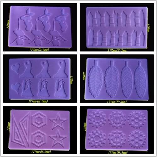 DIY Cake Chocolate Liquid Silica Mold Triangle Hollow, Leaves, Ballet, Happy Birthday Cake Chocolate Plug-in WMJ-12