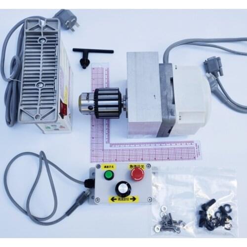 220V 550W AC Brushless Servo Lathe Drilling and Cutting, Drilling Lathe Grinder Motor Engraving Machine Air-Cooled Spindle