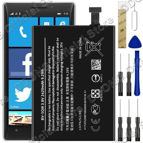 Replacement Battery BV-5QW For Nokia Lumia 930 RM927 RM-1045 Battery With Tool Kit