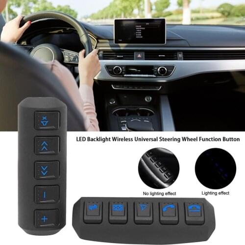 LED Backlight Remote Control Wireless Universal Steering Wheel Buttons Bilateral 10-button Remote Control Interior Accessories