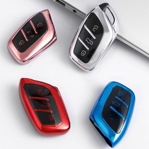 TPU Car Remote Smart Key Case Protection Cover Shells Decoration For Roewe RX5 I6 ERX5 I5 RX8 RX3 MG6 MG ZS EV EZS HS EHS Bag