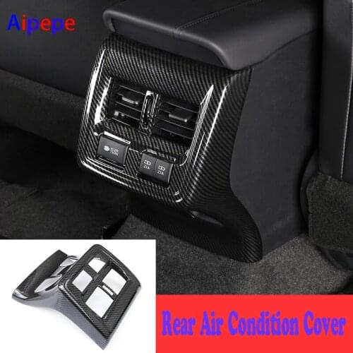 For Toyota Avalon XX50 2019 Interior Armrest Rear Air Condition Outlet Vent Cover Frame Panel Trims Carbon Fibre Car Accessories