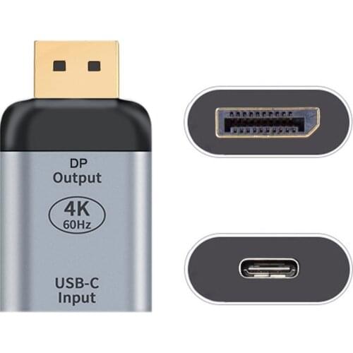 Xiwai USB-C Type C Female Source to Displayport DP Sink HDTV Adapter 4K 60hz 1080p for Tablet & Phone & Laptop