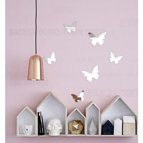 Mirror Wall Stickers Sticker Walls Room Bedroom House Kitchen Decoration Decorations Butterfly Butterflies Wedding Girl R205
