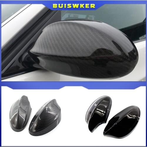 1 Pair Rear View Mirror Cover Caps for BMW E90 E91 325I 328I 330I Sedan 2005-2008 Gloss Black Side Mirror Covers