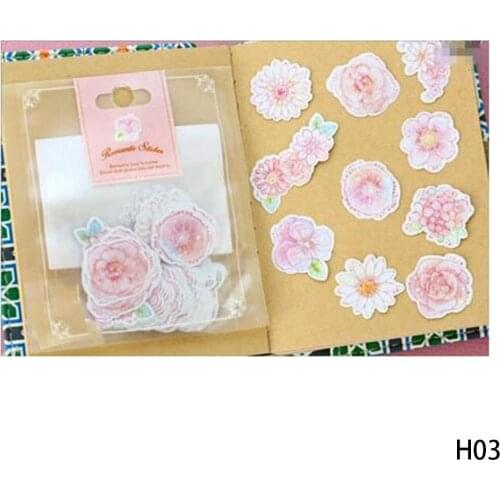 1 pack Cute Stickers Romantic Small Sticker Painted Watercolor Diary Photo Decorative stationery Stickers