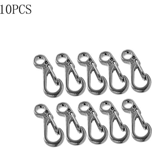 10PCS Mini Spring Backpack Clasps Climbing Carabiners EDC Keychain Camping Bottle Hooks Paracord Tactical Survival Gear