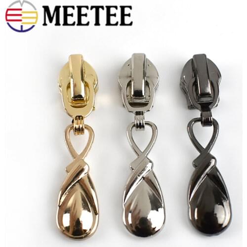 10pcs 5# Zipper Slider for Resin/Nylon/Metal Zips Jacket Coat Bag Zippers Head Puller Repair Kit DIY Clothing Sewing Accessories