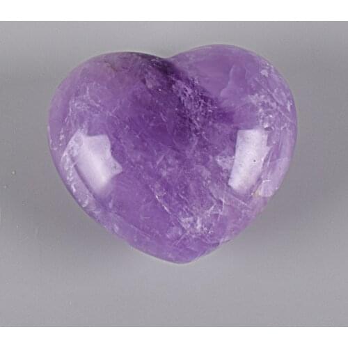 Amethyst Heart Stone Figurines Miniatures Love Energy Healing Natural Stone Decoration Feng Shui Crystal Model Home Decor Gift
