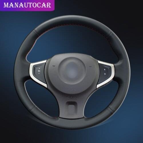 Car Braid On The Steering Wheel Cover for Renault Koleos 2009-2014 Samsung QM5 Auto Wheel Cover Automobiles Interior Accessories