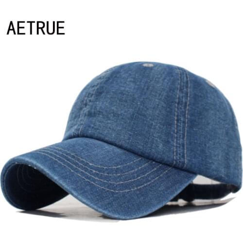 Washed Denim Jeans Men Baseball Cap Women Snapback Hats Caps For Men Falt Bone Gorras Casquette Solid Male Dad Baseball Hat Cap