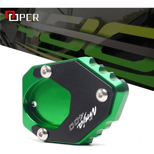 Side Stand Enlarge Kickstand For KAWASAKI NINJA 400 Ninja400 2018 2019 Motorcycle Accessories Green Sidestand Foot Enlarger