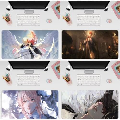 Chainsaw Man Large Keyboard Cover Non-Slip Rubber Base Computer Carpet Desk Mat PC Game Mouse Pad