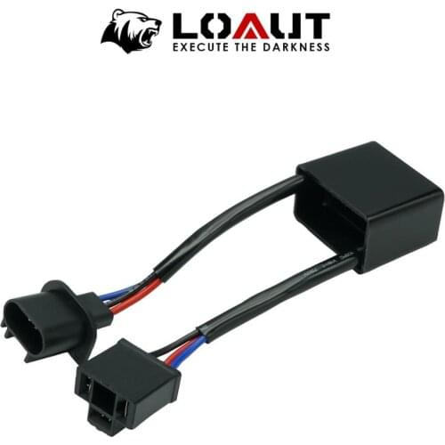 JGAUT Decoder For Jeep Wrangler Rubicon 2Pcs H13 to H4 Adapter Headlight Canbus Conversion Cable Wire Connector Adapter