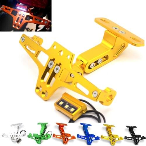 For RC 125 200 390 690 smc 1290 rc honda kawasaki yamaha tmax 530 500 r6 motorcycle License Plate Bracket Holder